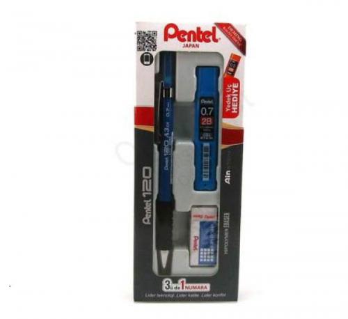 Pentel-120-Uçlu-Kalem-Mavi-3ü-bir-arada-0,7-uç
