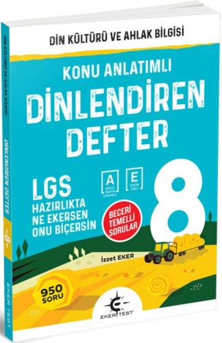 Eker Test Yayınları 8. Sınıf Din Kültürü ve Ahlak Bilgisi Dinlendiren 