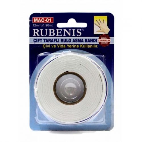 Rubenis Çift Taraflı Köpük Bant 12*1,9 Mac01 (1 adet)