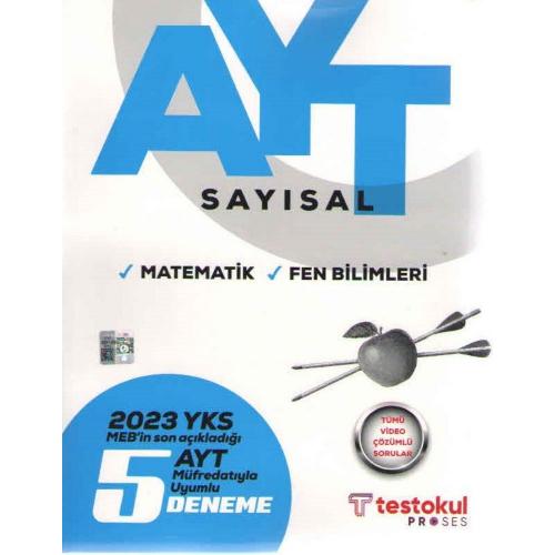 2023 Özel AYT Sayısal 5 Deneme Test Okul Yayınları 9786256937086