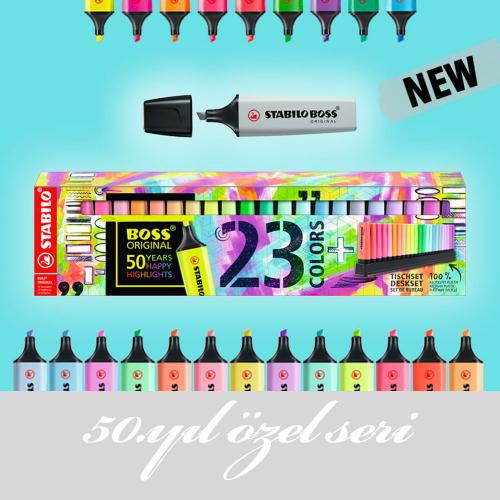 Stabilo Boss Original 50. Yıl Özel Seri 23 Renk İşaretleme Kalemi Seti