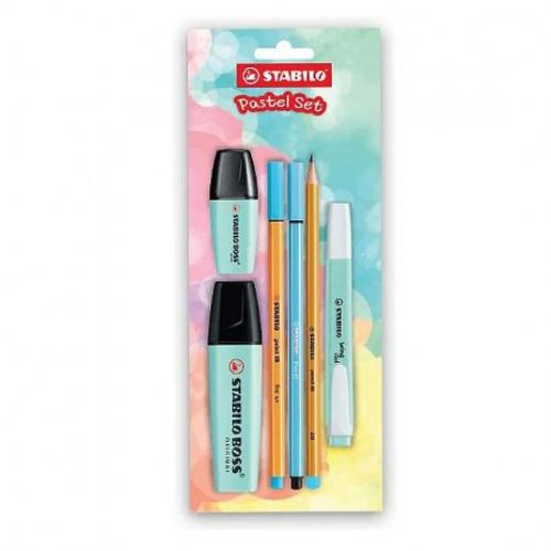 Stabilo Tek Renk Pastel Set 6'lı Mavi 8690345706815