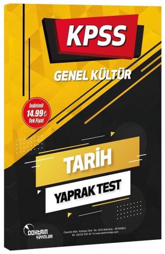 Doktrin KPSS Tarih Yaprak Test Doktrin Yayınları