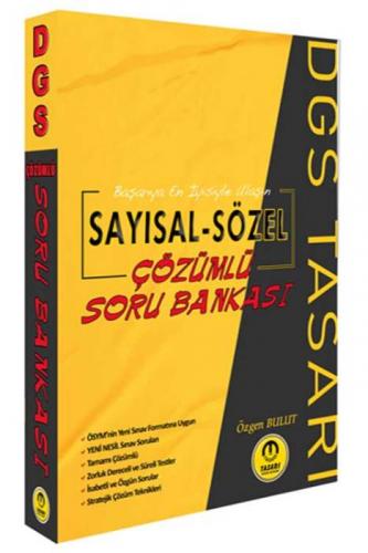 DGS Sayısal Sözel Yetenek Soru Bankası Çözümlü Tasarı Yayınları 978605