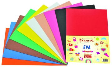 Ticon 2mm Klasik Eva 20x30cm Karışık Renk 10 lu