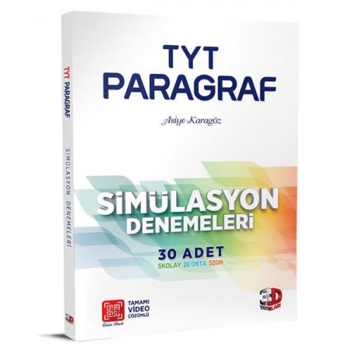 TYT Paragraf Simülasyon 30 lu Denemeleri 3D Yayınları