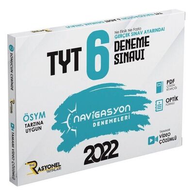 2022 TYT Tüm Dersler 6 lı Deneme (Video Çözümlü) Rasyonel Yayınları 97