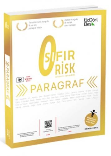 ÜçDörtBeş Yayınları 2023 Paragraf Sıfır Risk 345 üç dört beş 0 Hamza K