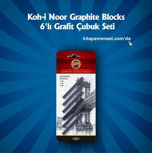 Koh-i Noor Graphite Blocks 6'lı Grafit Çubuk Seti