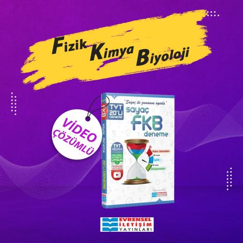 TYT Fizik Kimya Biyoloji FKB Video Çözümlü 20'li Deneme Evrenselsel İletişim Yayınları Fizik Kimya Biyoloji Denemesi