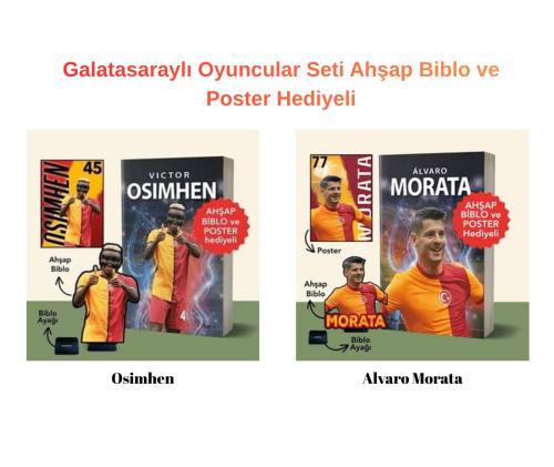 Galatasaraylı Oyuncular Seti Ahşap Biblo ve Poster Hediyeli