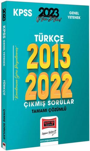 2023 KPSS Türkçe 2013-2022 Tamamı Çözümlü Çıkmış Sorular Yargı Yayınla
