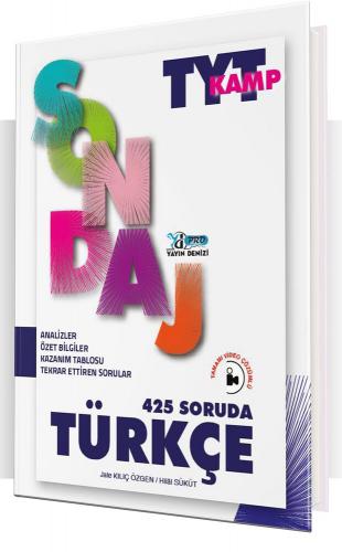 TYT Türkçe Pro 425 Soruda Sondaj Kamp Yayın Denizi Yayınları 978605197