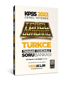 Yediiklim Yayınları 2022 KPSS Genel Yetenek Türkçe Temel Öğrenme Tamam