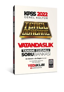 Yediiklim Yayınları 2022 KPSS Genel Kültür Vatandaşlık Temel Öğrenme T