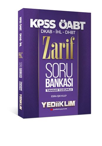 Yediiklim Yayınları 2022 ÖABT DKAP İHL Zarif Tamamı Çözümlü Soru Banka