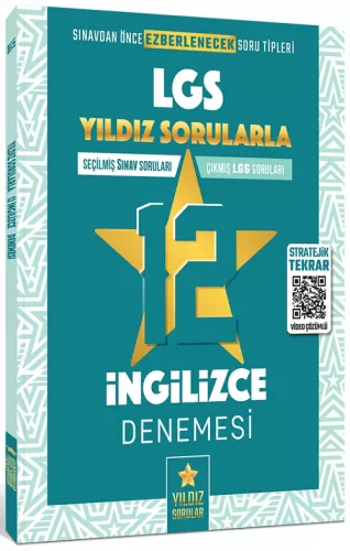 Yıldız Sorular 8. Sınıf LGS İngilizce 12 Deneme Video Çözümlü Yıldız S