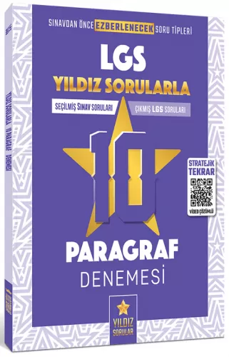 Yıldız Sorular 8. Sınıf LGS Paragraf 10 Deneme Video Çözümlü Yıldız So