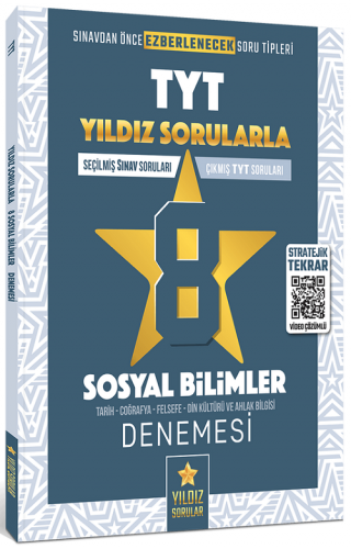 Yıldız Sorular YKS TYT Sosyal Bilimler 8 Deneme Video Çözümlü Yıldız S