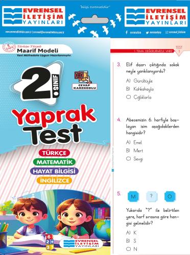 2.SINIF TÜM DERSLER YAPRAK TEST