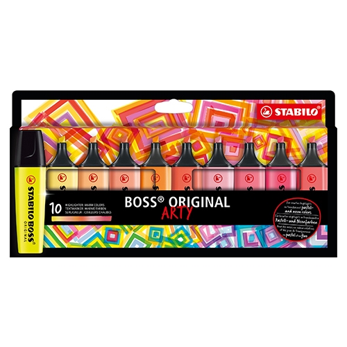 Stabilo Boss Fosforlu Kalem Sıcak Renkler 10 Renk